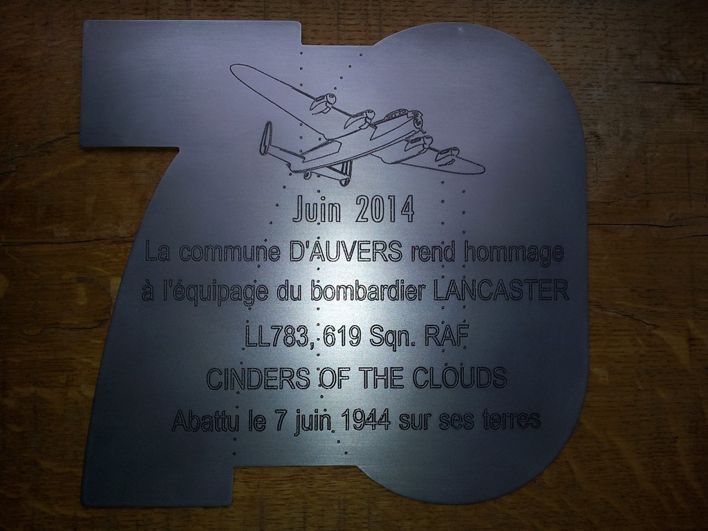 Plaque commémorative en aluminium