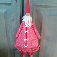 Kleiner Tilda Weihnachtsmann zum hängen, 30cm ( oder mit Holzständer ), 20,00 €, zzgl. Versand