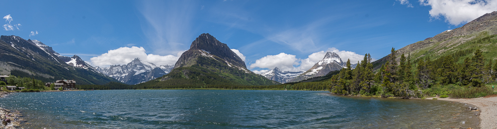 Panorama am Swiftcurrent Lake