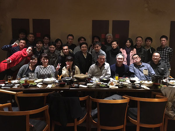 上海・宮城県人会、上海山形県人会集合写真