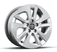 TWO 15-in. 5-spoke alloy wheels with full wheel covers