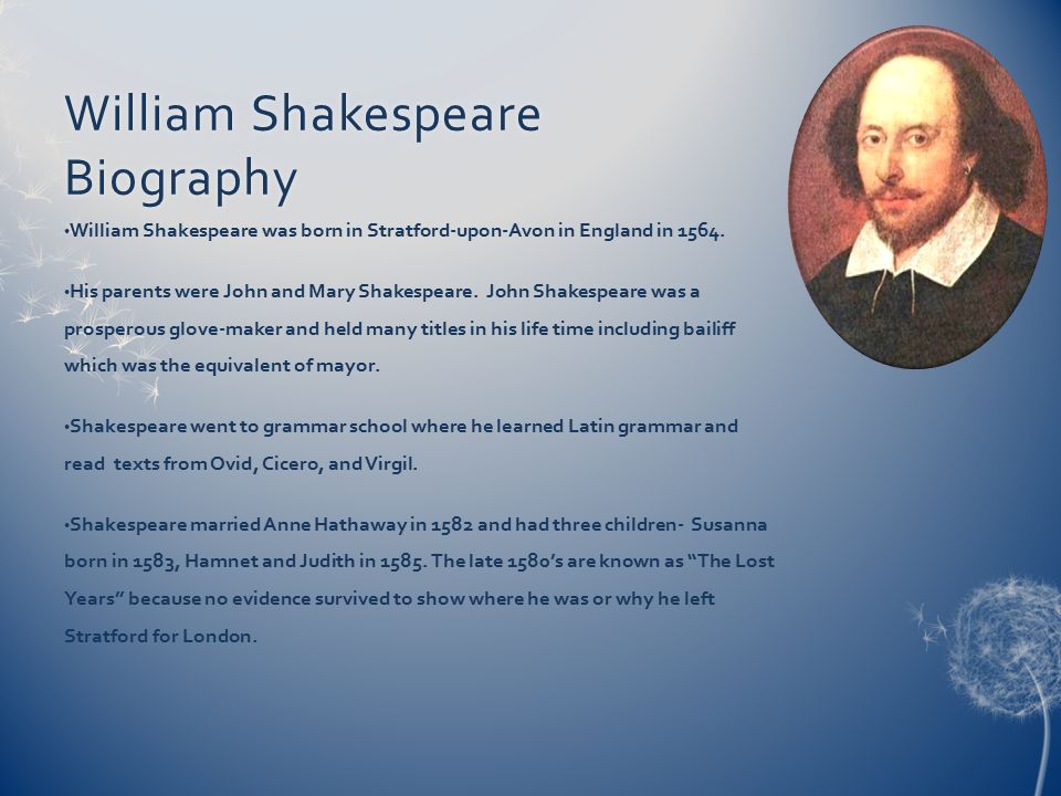 English writer william shakespeare