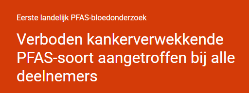 Informatie over het eerste landelijke PFAS-bloedonderzoek