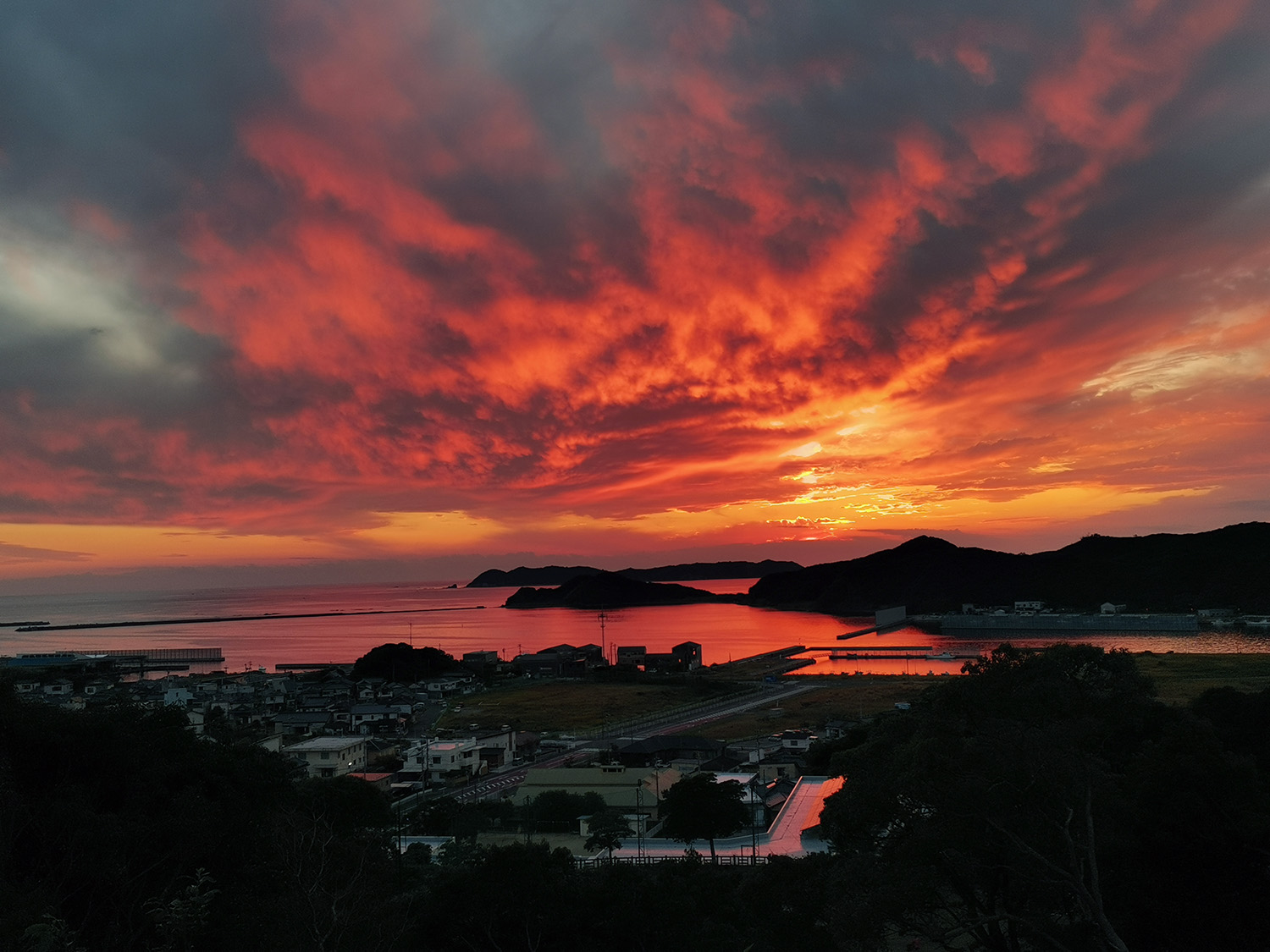 牛深の夕焼け