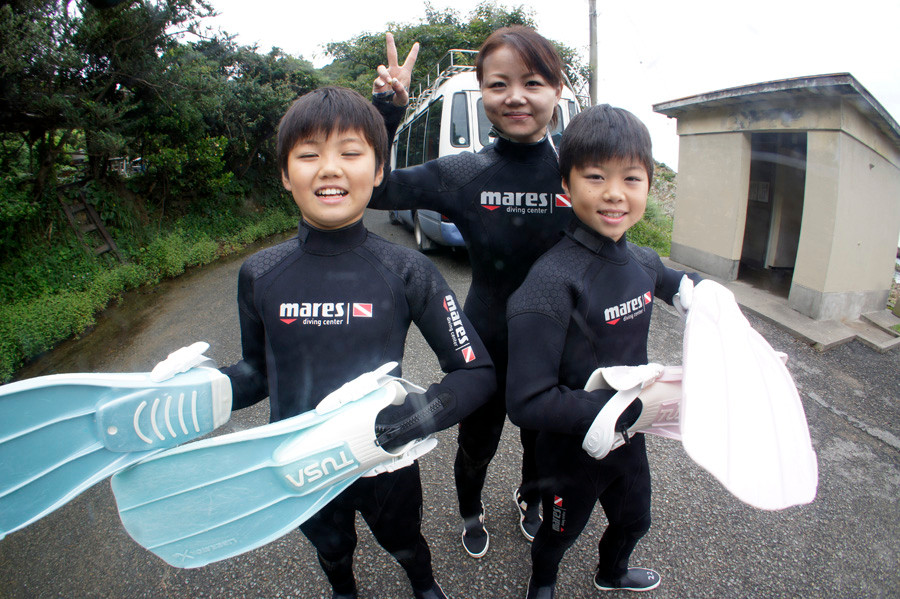 熊本天草体験ダイビングイメージ写真　ご家族でご参加できます！