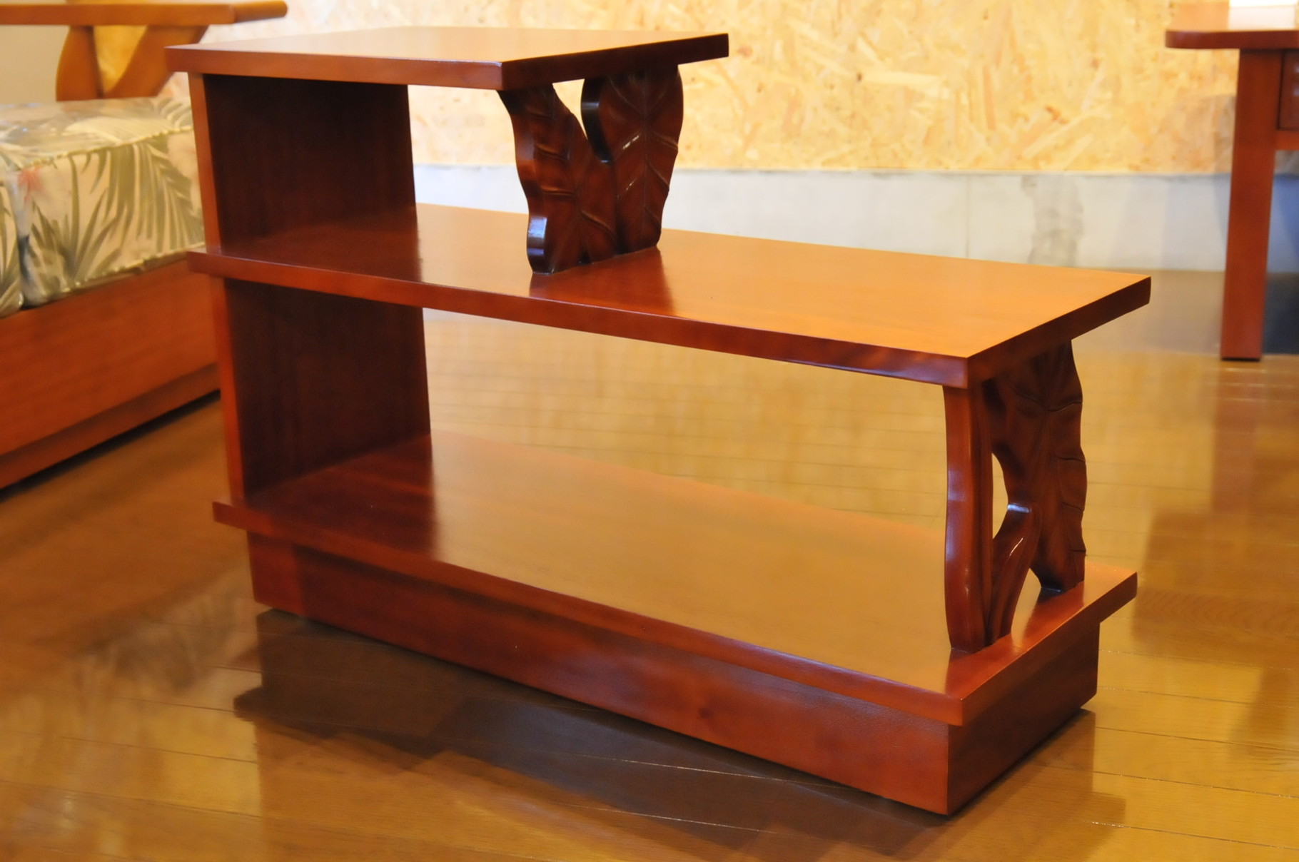 Mahogany step end table