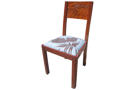 Mahogany carving dining chair (Monstera)