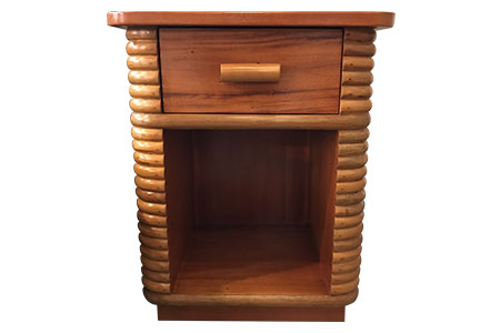 Rattan lamp table