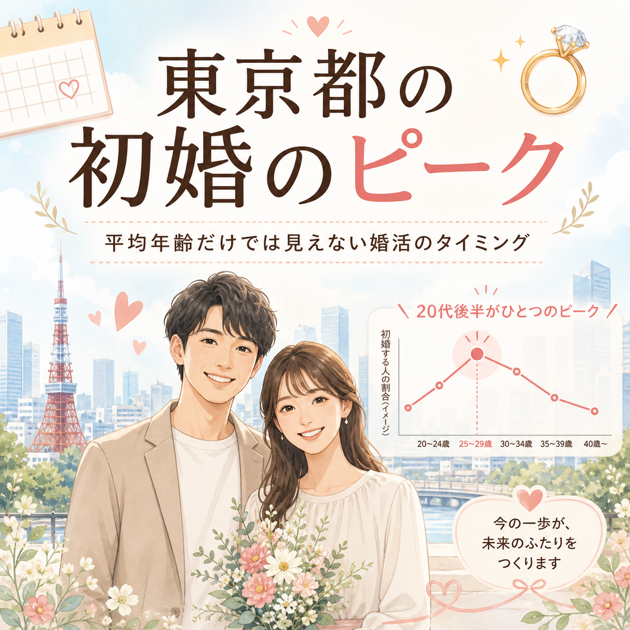 東京都の初婚のピークは？