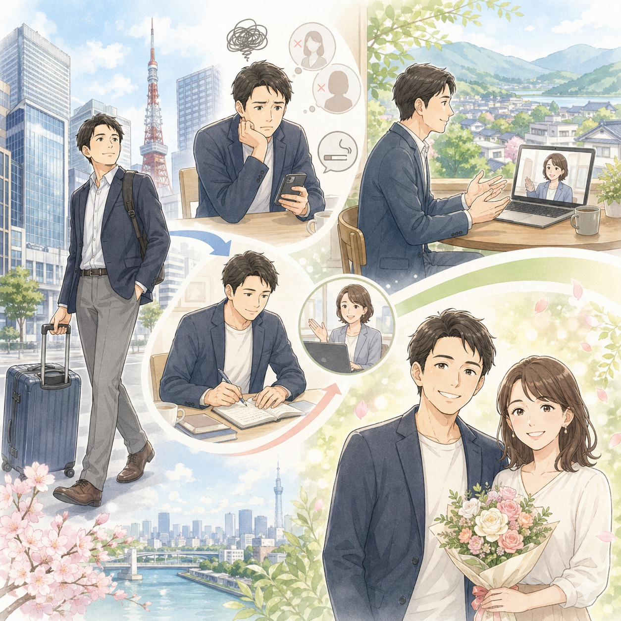 転勤後も婚活をあきらめずご成婚へ｜環境の変化を乗り越えた会員様のエピソード