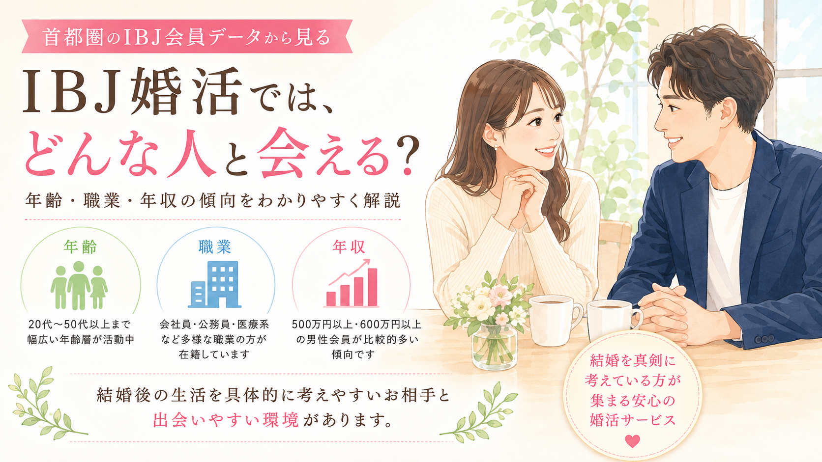 IBJ 婚活では、どんな人と会える？
