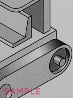 3級　テクニカルイラストレーションCAD　課題の作図例