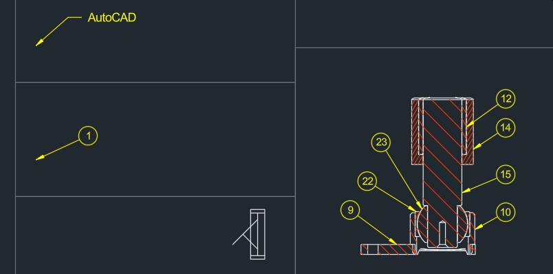 AutoCAD マルチ引出線