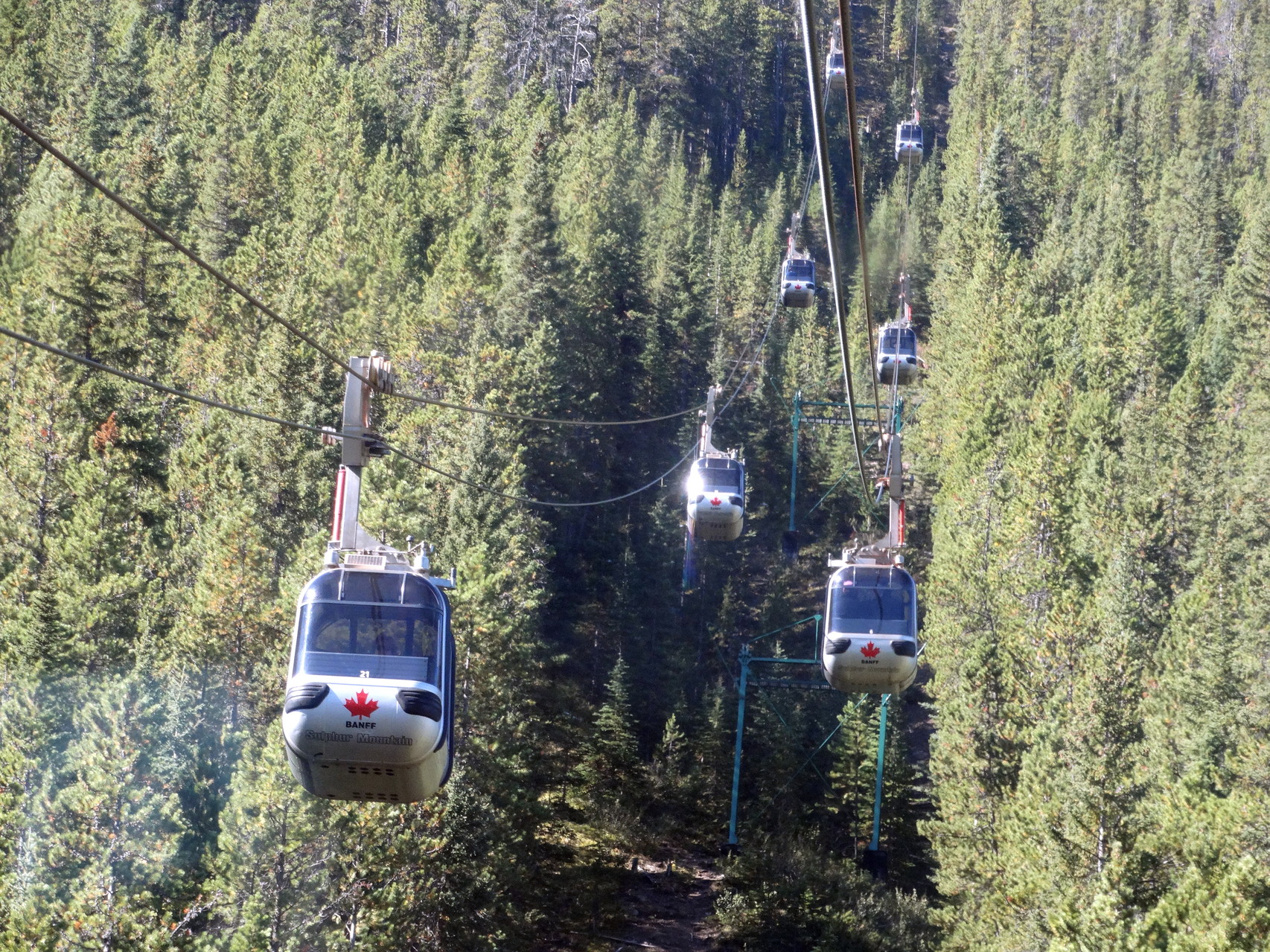 Sky tram naar Mount Sulphur bij Banff
