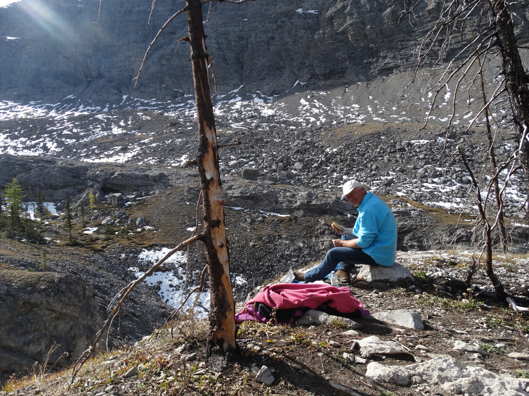 Lunch tijdens de Buller Pass Trail