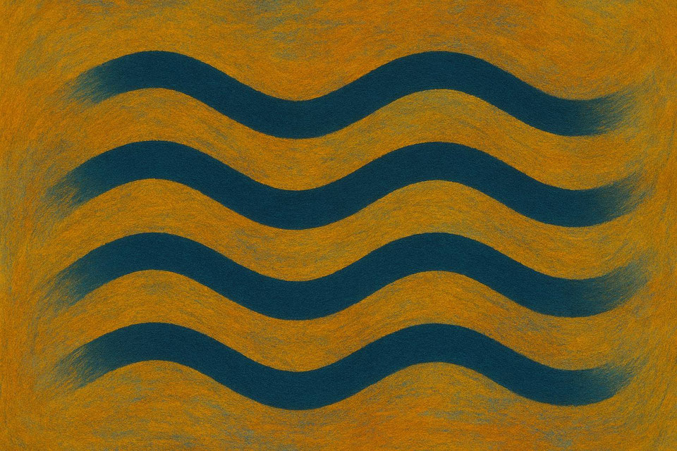 Ein Bild mit parallelen Wellen, das abstrakt das Unterbewusste symbolisiert. Mit Hypnose lässt sie dieses entschlüsseln. Hypnose Therapie in Gladbeck hilft beim entschlüsseln