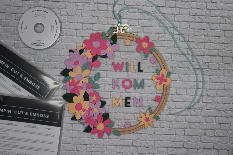 Stickrahmen mit Blumen
