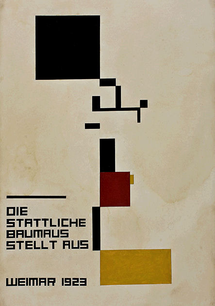 Postkarte "Plakat zur Baumaus-Ausstellung, 1923"