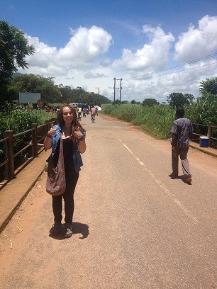 Grenzübergang Malawi - Mosambik (da steh ich grad in Mosambik)