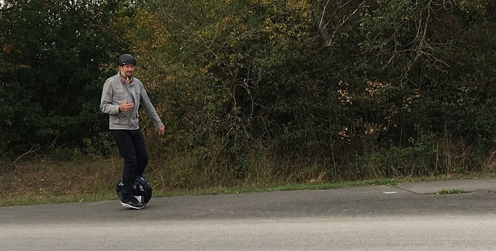 Patric Poulain en monoroue