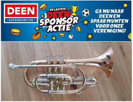 Doneer munten in Deen sponsoractie aan Amor Musae  en steun aanschaf nieuwe cornetten