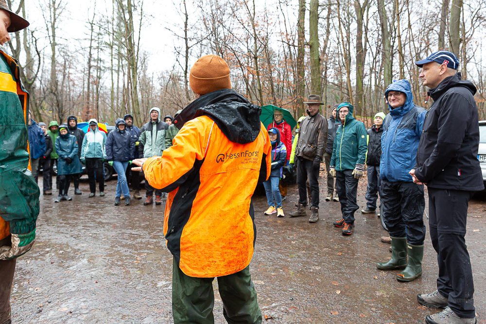 Darmstädter Lauf-Treff Ökologische Aufforstung Waldrand Neubaugebiet Ludwigshöhviertel am 7.12.2024 Darmstadt, Foto: Christa Daum