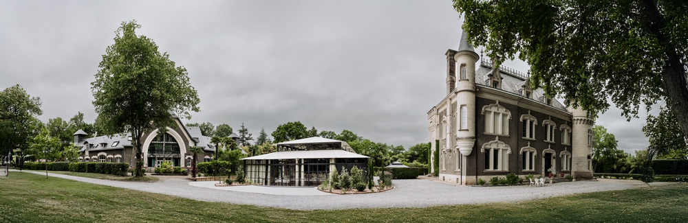 Panoramica del parque y del Castillo Bella Epoca , habitaciones de huespedes y albergues rurales en Linxe 40 Las Landas