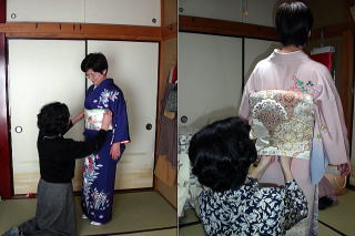 実際の着付けの写真