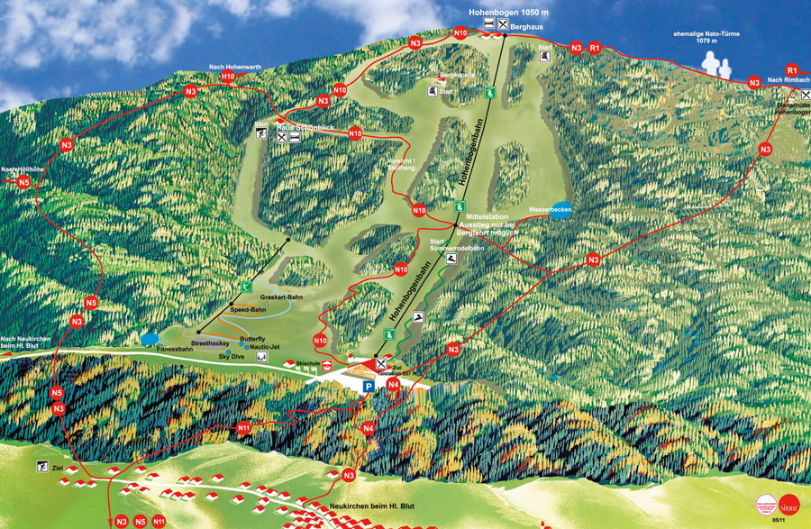 Wanderkarte Hohenbogen