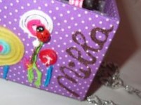 Lolli Pop Kinder Fächer-Stiftebox lila mit Name, auch in Schmuckkästchen Gr. S - M - L - XL-XXL-XXXL handgemachte Box Geschenke