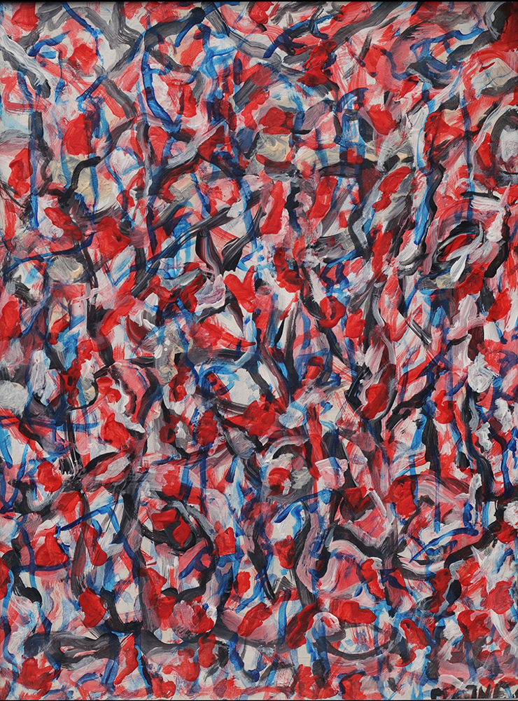 Red Rhythm and Blue, 30 x 40 cm. No. 43 Stolen