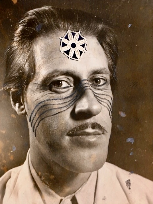 A special photo of CO Hultén from 1940s, with a distinctive IMAGINIST/CoBrA-look
