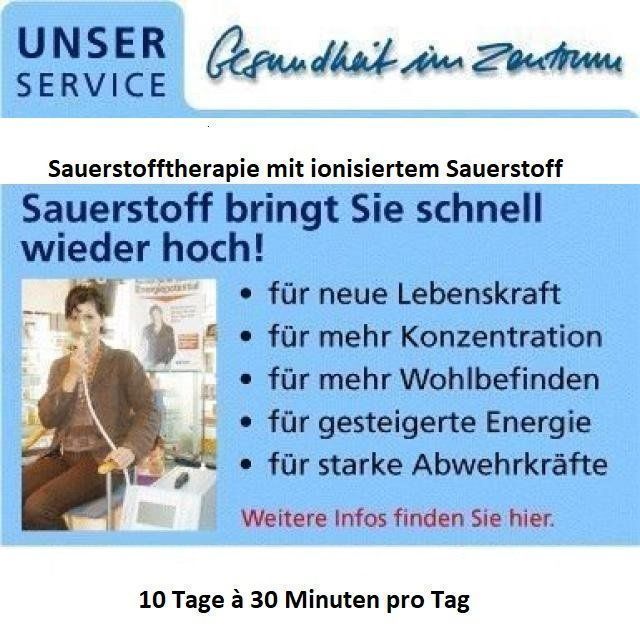 Sauerstofftherapie Schweiz mit ionisiertem Sauerstoff SMT / Ardenne Oxybox ION