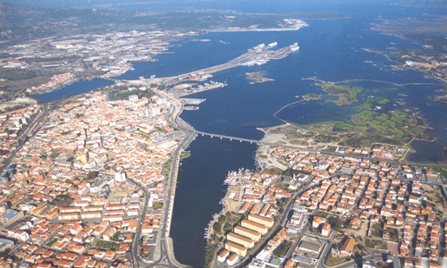 veduta aerea di Olbia