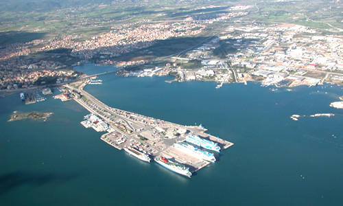 veduta aerea di Olbia