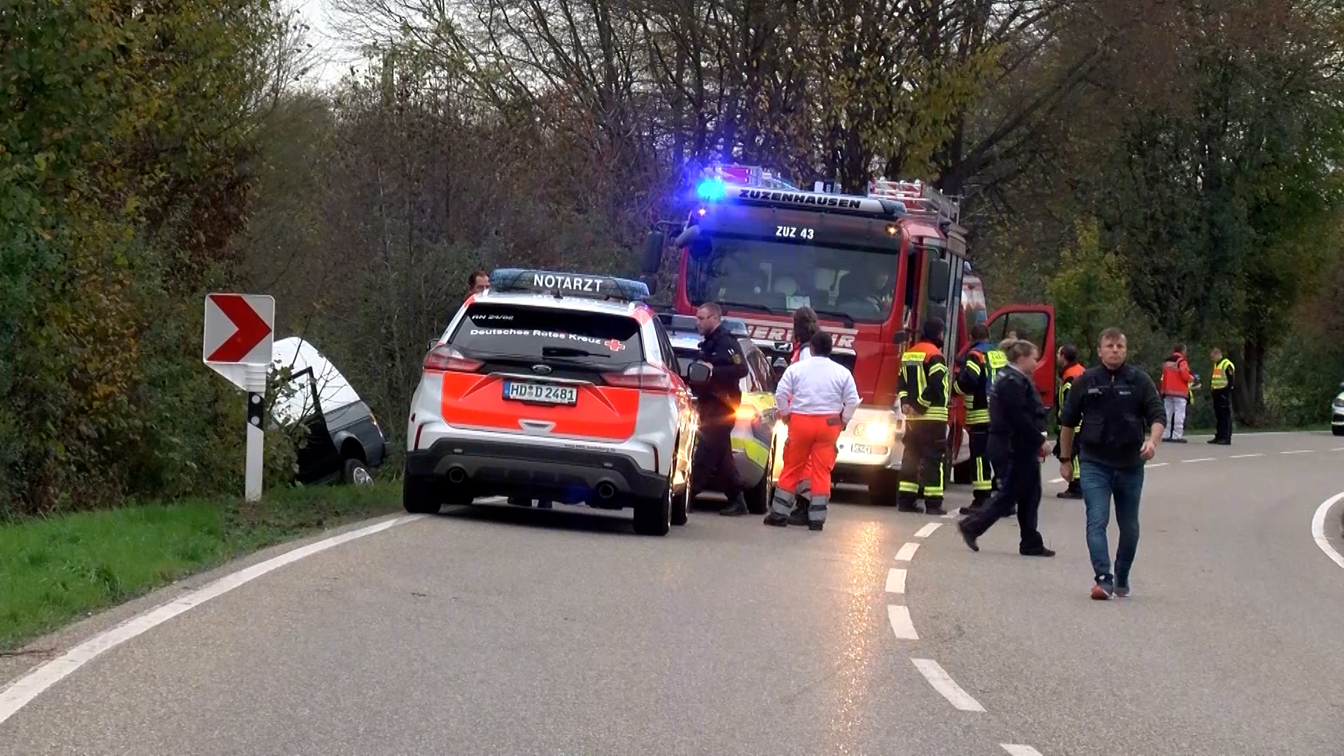 Autofahrer stirbt bei Unfall auf der B45