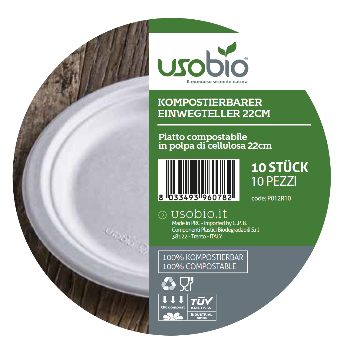 Usobio - Vaisselle jetable compostable