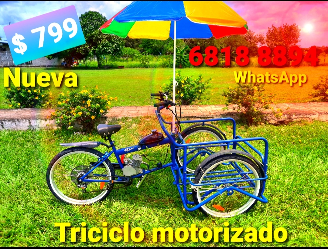 Triciclo motorizado $799 Motor  80cc ESTTELLA DE 56 DIENTES