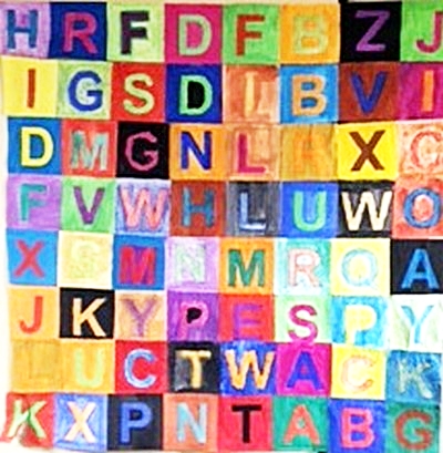 Das Bild zeigt Bunte Buchstaben