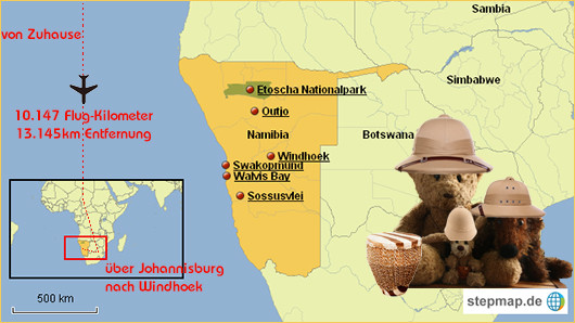 Kasimir, Cäsar und Fredi in Namibia, Afrika