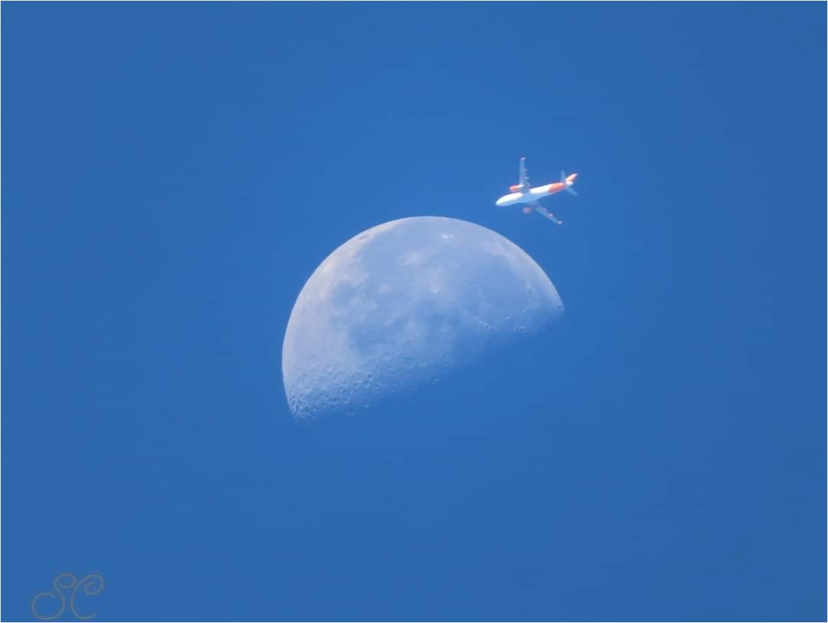 3. Platz: Heinz Bruckner "Mond und Flugzeug"