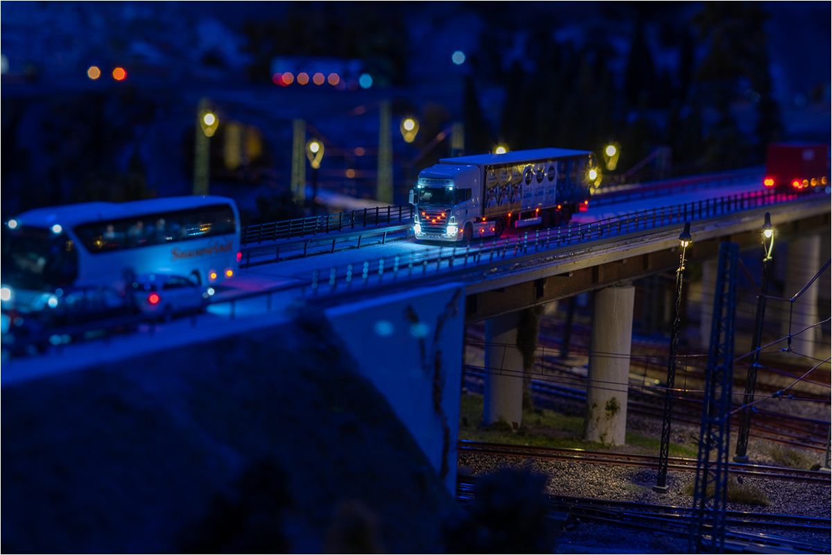 3. Platz: Alfred Mayr "LKW bei Nacht" - Miniatur Wunderland Hamburg