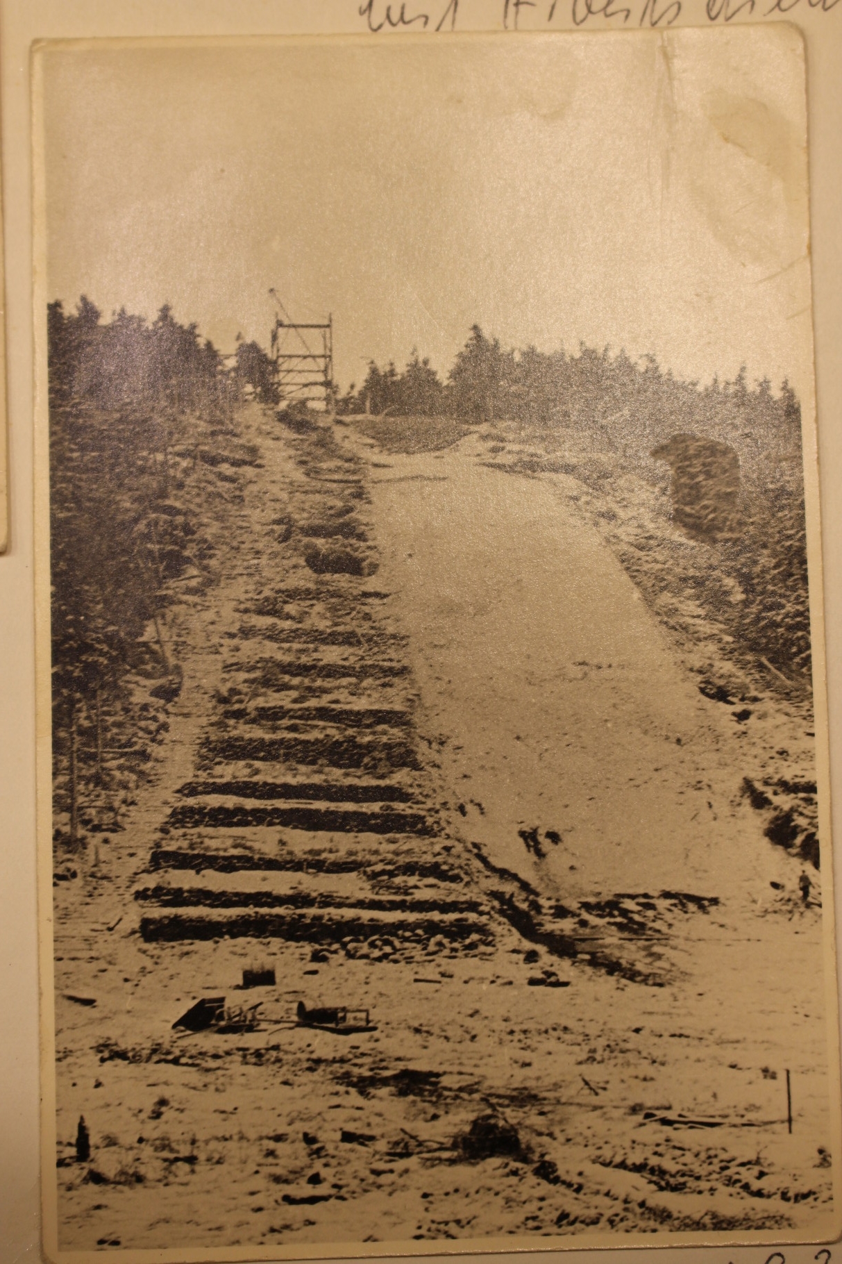 Bau der Sprungschanze, 1933