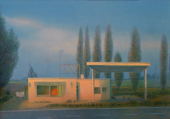 Aufgelassene Tankstelle (Lost Gas Station), 70x100cm