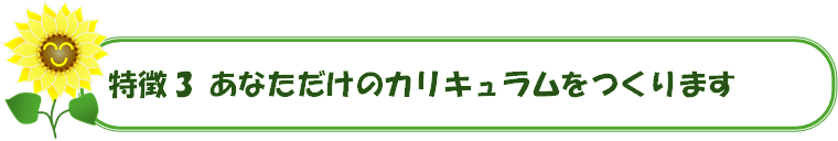 オーダーメイドカリキュラム
