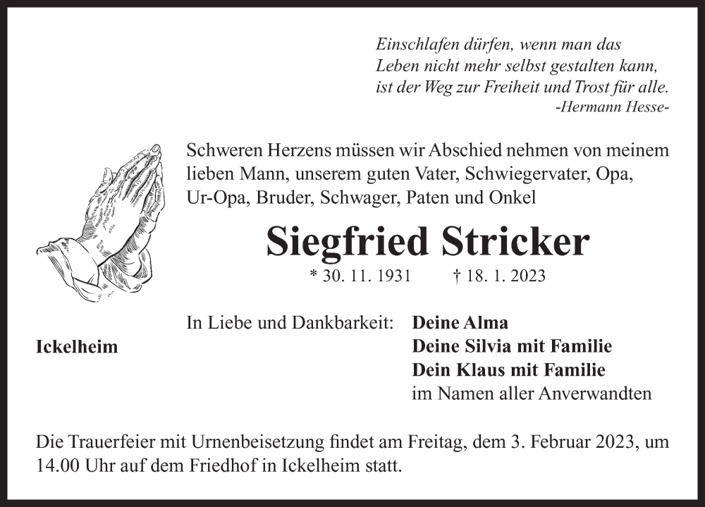 Traueranzeige