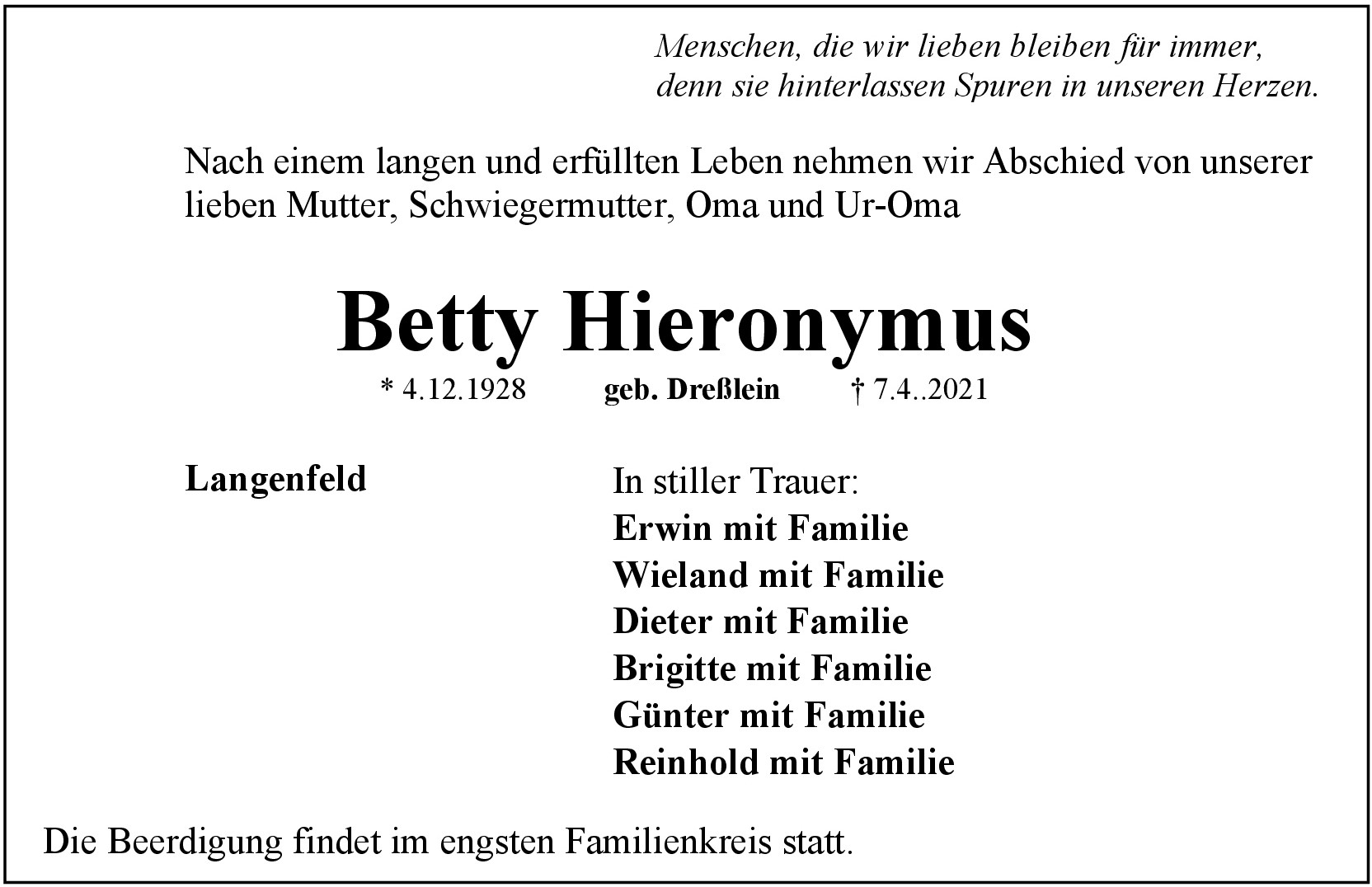 Traueranzeige