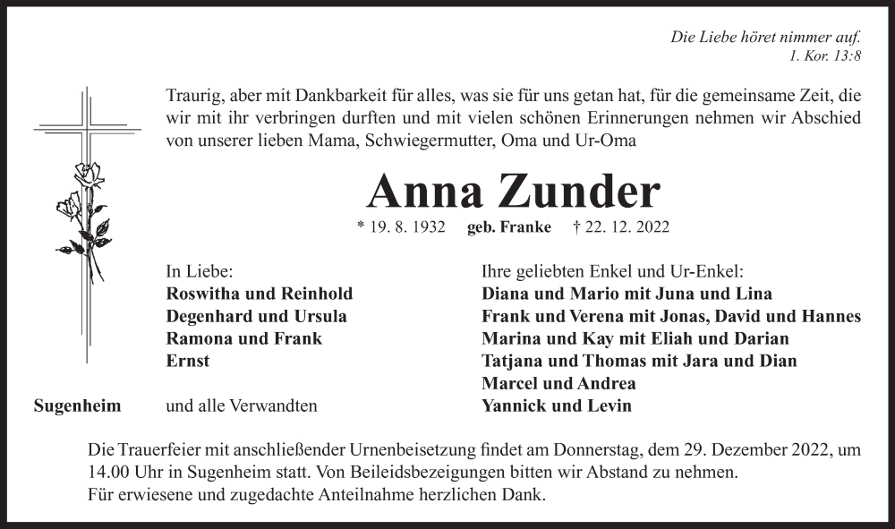 Traueranzeige