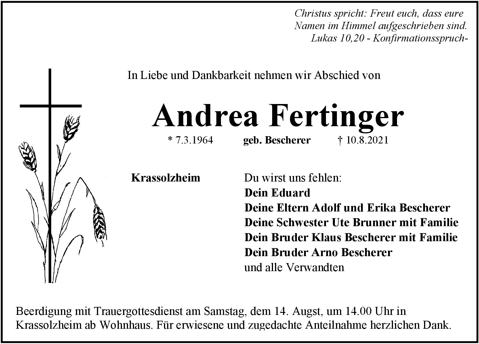 Traueranzeige