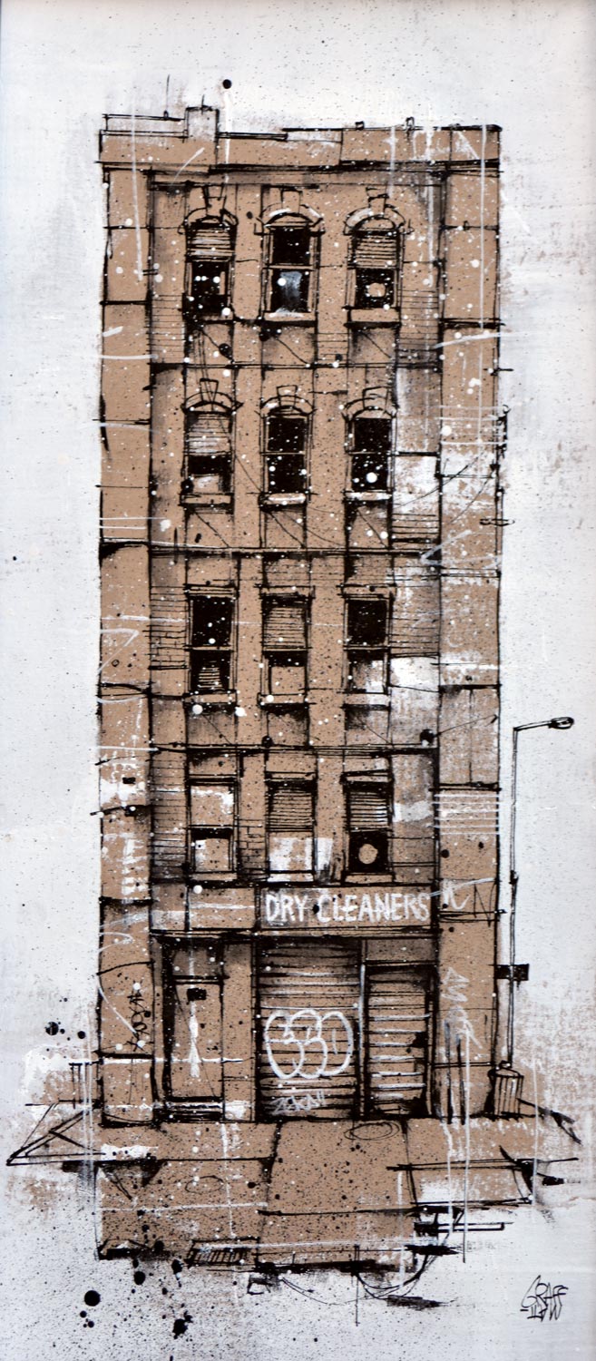 art peinture streetart urbain ville facade urbaine contemporain nyc newyork carton